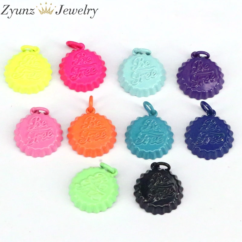 10PCS, Dainty Enamel Be Free Words On Round Bottle Cap Shape Pendant/Charm, Daint Medallion Charm, Necklace Bracelet Charm
10PCS, Dainty Enamel Be Free Words On Round Bottle Cap Shape Pendant/Charm, Daint Medallion Charm, Necklace Bracelet Charm