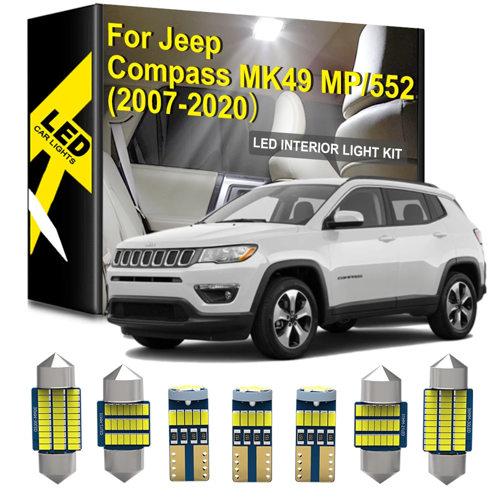 Canbus For Jeep Compass MK49 MP 552 2007 2008 2010 2012 2013 2014 2020 Vehicle LED Interior Trunk Light License Plate Light Kit
Canbus For Jeep Compass MK49 MP 552 2007 2008 2010 2012 2013 2014 2020 Vehicle LED Interior Trunk Light License Plate Light Kit