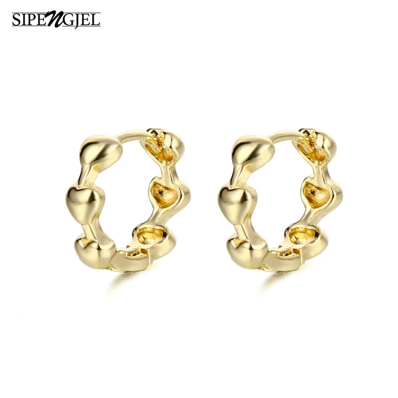 Fashion Heart Shaped Geometric Round Earrings Exquisite Gold Small Circle Earrings For Women Girls Jewelry 2020
Fashion Heart Shaped Geometric Round Earrings Exquisite Gold Small Circle Earrings For Women Girls Jewelry 2020