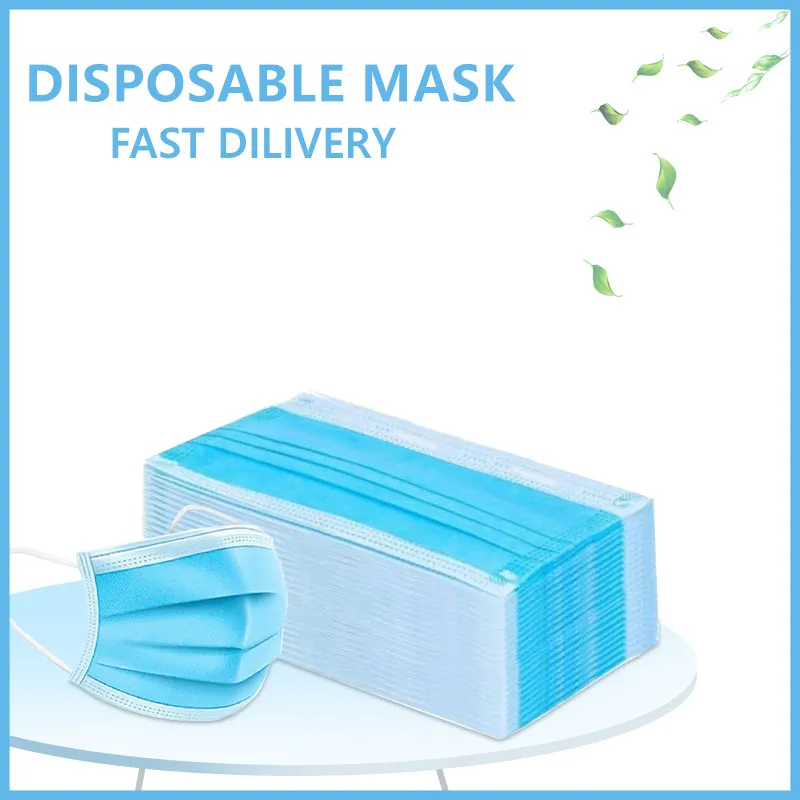 Disposable Face Mask In Stock Non-woven Fabric 3-Layers Mouth Masks Personal Earloop Breathable Mascarillas 50Pcs Free Shipping
Disposable Face Mask In Stock Non-woven Fabric 3-Layers Mouth Masks Personal Earloop Breathable Mascarillas 50Pcs Free Shipping