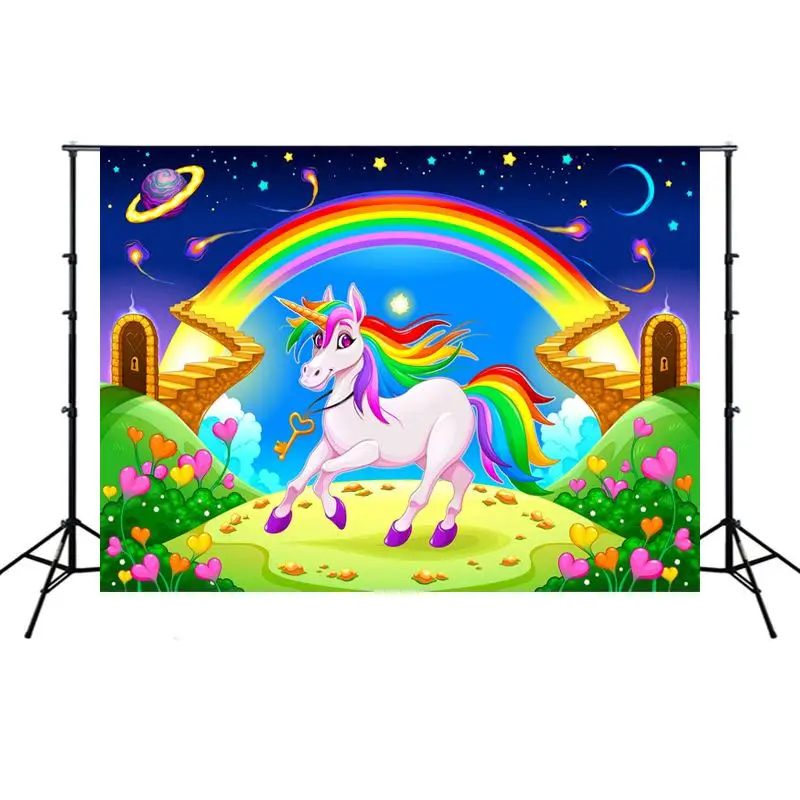 Magical Rainbow Gold Unicorn Backdrop Glitter Unicorn Birthday Photo Background Holy Unicorn Children Party Photography Backdrop
Magical Rainbow Gold Unicorn Backdrop Glitter Unicorn Birthday Photo Background Holy Unicorn Children Party Photography Backdrop