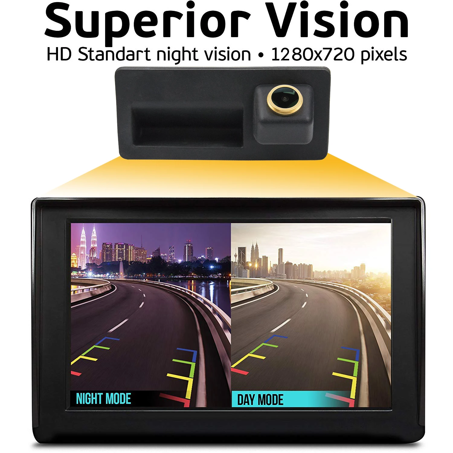 Freezzmi Золотая HD ручка камеры заднего вида для Audi A5 Q2 Q3 Q5 Seat Arona Ateca VW Tayron Passat Jetta Polo Bora