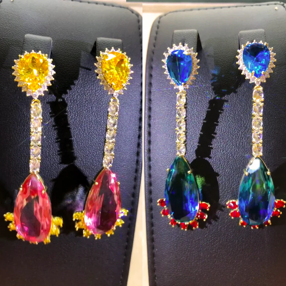 63mm Sparkly Crystal Pendant Earrings for Noble Women Bridal Wedding Jewelry Ladies Daily Accessories New Trendy
63mm Sparkly Crystal Pendant Earrings for Noble Women Bridal Wedding Jewelry Ladies Daily Accessories New Trendy