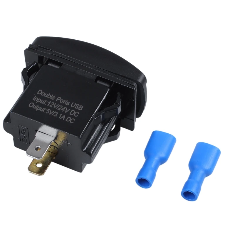 12V 24V Car Auto Boat Accessory LED Dual USB Charger - Outlet green 
12V 24V Car Auto Boat Accessory LED Dual USB Charger - Outlet green