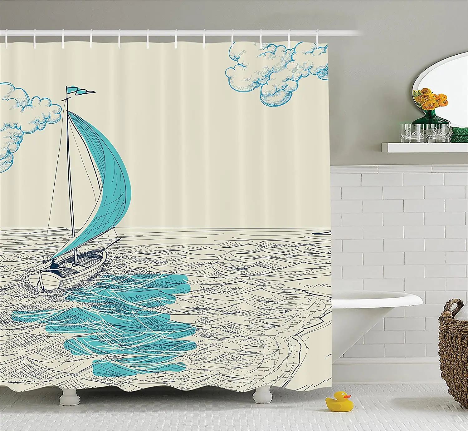 Занавеска для душа в стиле «пейсли» 
Занавеска для душа в стиле «пейсли»