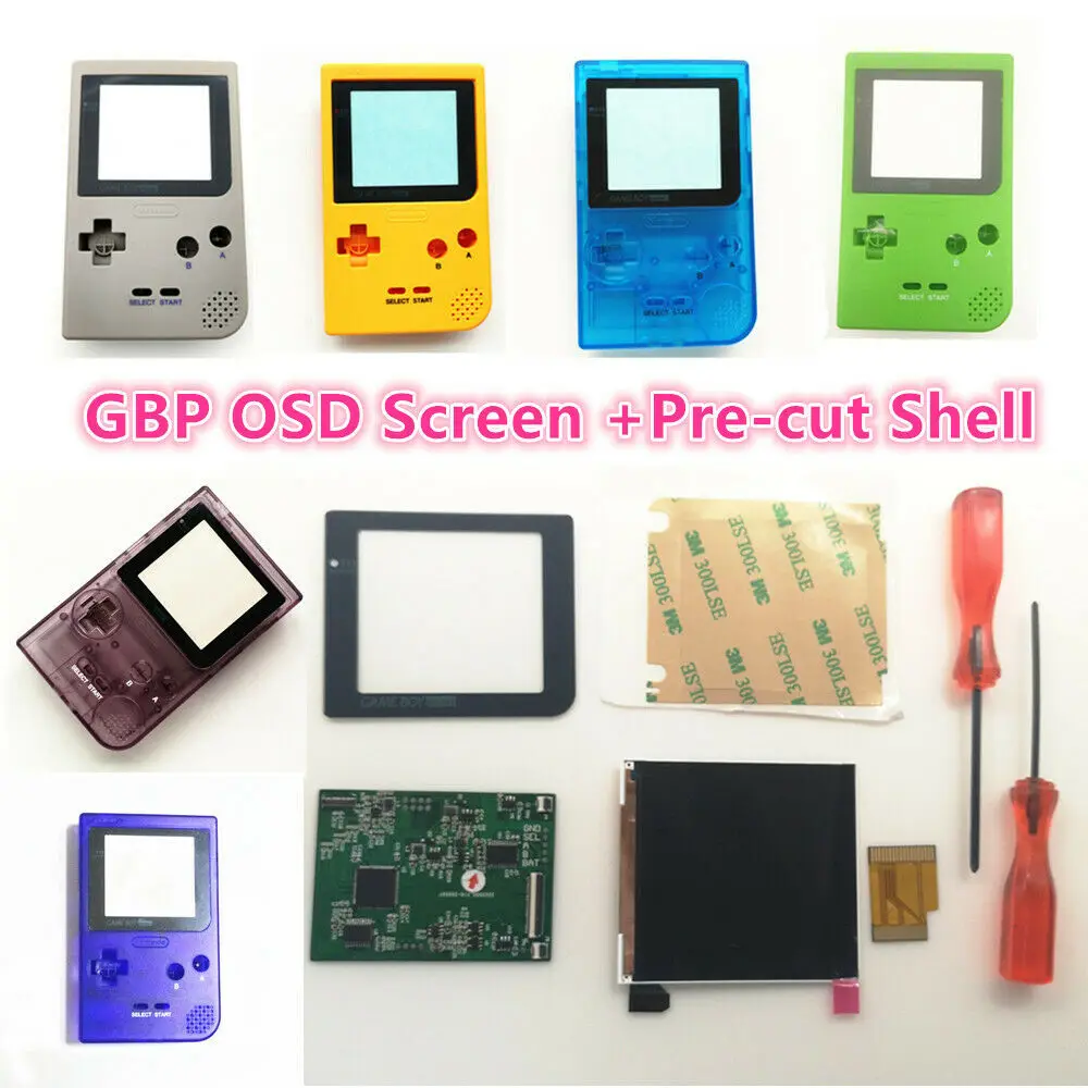 Разноцветный ЖК-мод с подсветкой для GameBoy Pocket & Pre- cut Housing shell | Электроника