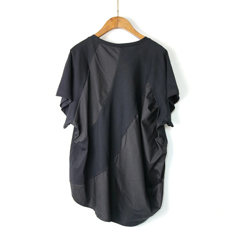 210417 Women Loose Patchwork Irregular O-neck Short Sleeve Oversized Fashion Tide Summer 2021 
210417 Women Loose Patchwork Irregular O-neck Short Sleeve Oversized Fashion Tide Summer 2021