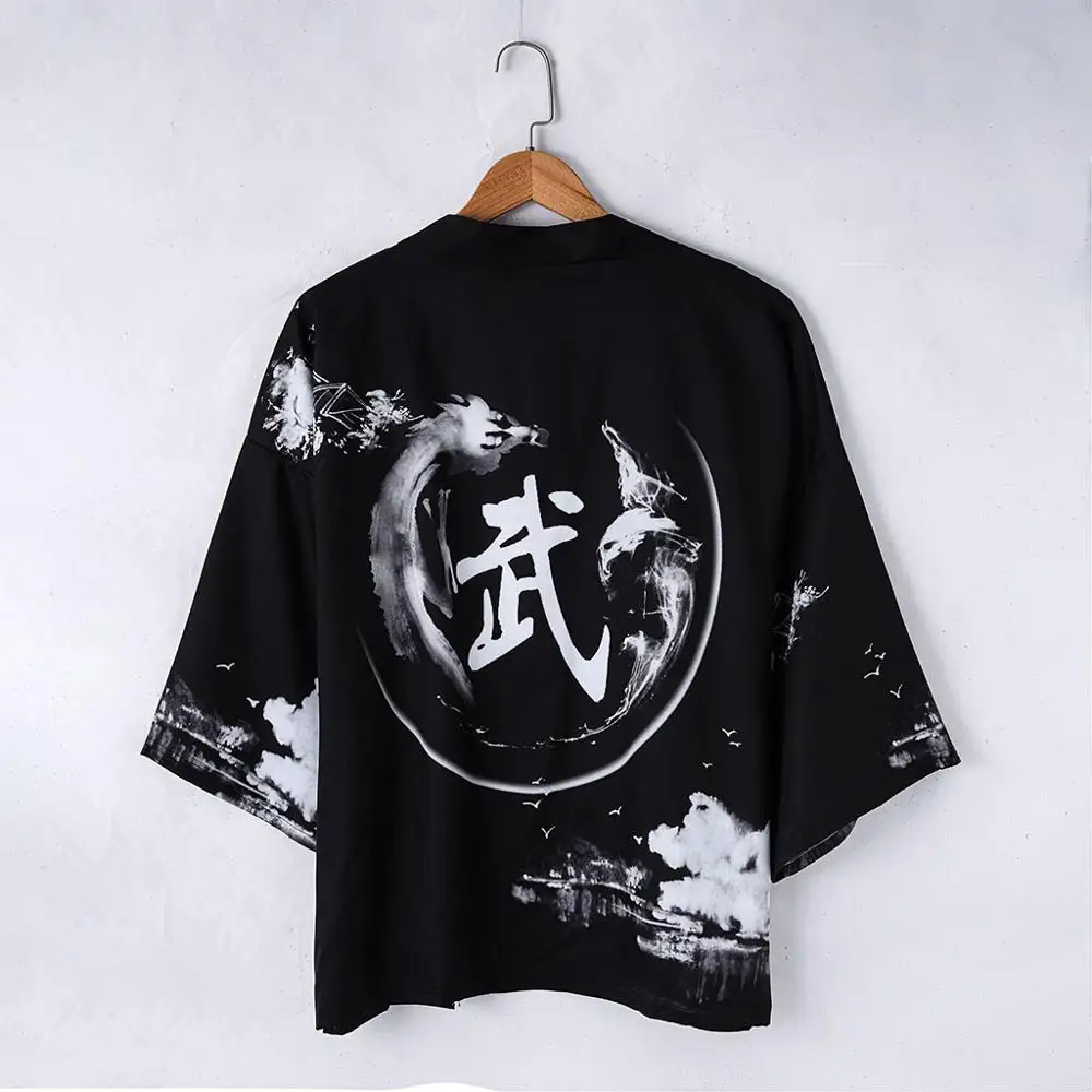 Summer Black Samurai Traditional Kimono Japanese Anime Clothes Cardigan Cosplay Men Women Yukata Female Shirt Blouse
Summer Black Samurai Traditional Kimono Japanese Anime Clothes Cardigan Cosplay Men Women Yukata Female Shirt Blouse
