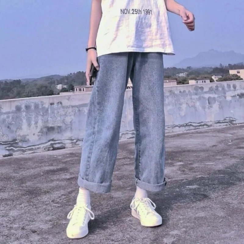 t Loose Casual Straight Korean Streetwear Lady Trouser Vintage Harem Long Pant Jeans 2021 Jeans Women Denim Solid High Wais
t Loose Casual Straight Korean Streetwear Lady Trouser Vintage Harem Long Pant Jeans 2021 Jeans Women Denim Solid High Wais