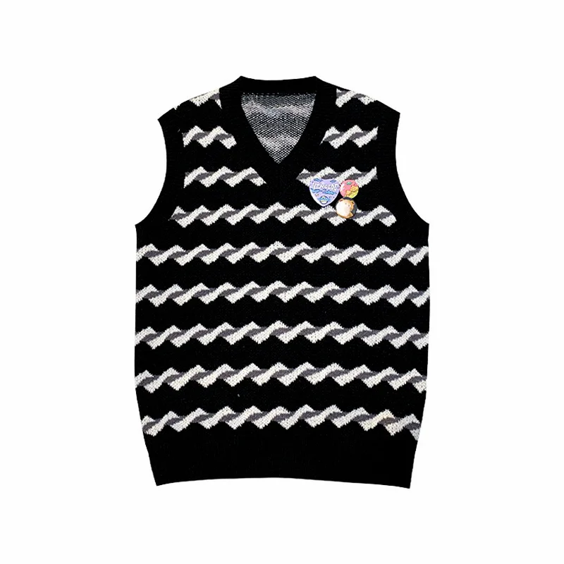 Korejepo Women Sweater Vest 2021 Autumn New Korean Chic Vintage Loose V-neck Knitted Hedging Waistcoat Preppy Style Vest Female
Korejepo Women Sweater Vest 2021 Autumn New Korean Chic Vintage Loose V-neck Knitted Hedging Waistcoat Preppy Style Vest Female