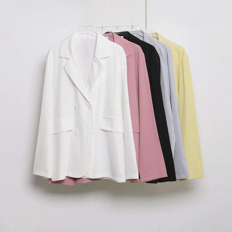 Autumn Korean Office Lady Blazers Women Double Breasted Solid Loose Long Sleeve Suit Coat Female 2021 Summer Ladies New Blazer
Autumn Korean Office Lady Blazers Women Double Breasted Solid Loose Long Sleeve Suit Coat Female 2021 Summer Ladies New Blazer