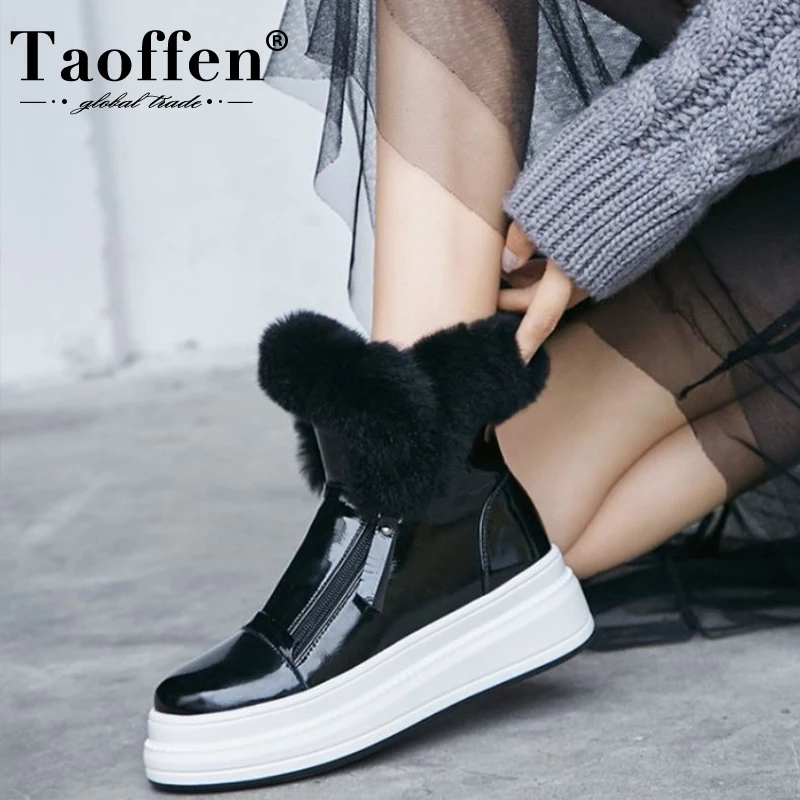 Женские кожаные ботинки с Плюшевым Мехом Taoffen, теплые зимние полусапожки размеров 34-40 на молнии
Женские кожаные ботинки с Плюшевым Мехом Taoffen, теплые зимние полусапожки размеров 34-40 на молнии
