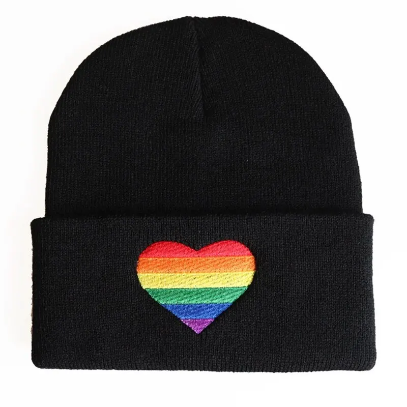 Fashion Rainbow Love Heart Embroidery Knitted Hats Beanies Hats For Men Women Winter Warm Black Knit Cap Skullies Christmas Gift
Fashion Rainbow Love Heart Embroidery Knitted Hats Beanies Hats For Men Women Winter Warm Black Knit Cap Skullies Christmas Gift
