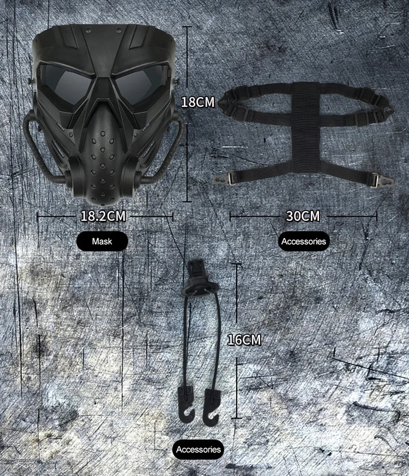 Motorcycle Protective Mask Half Face Breathable Military Tactical Mask Airsoft Paintball CS Combat Face Mask With Helmet Connect
Motorcycle Protective Mask Half Face Breathable Military Tactical Mask Airsoft Paintball CS Combat Face Mask With Helmet Connect