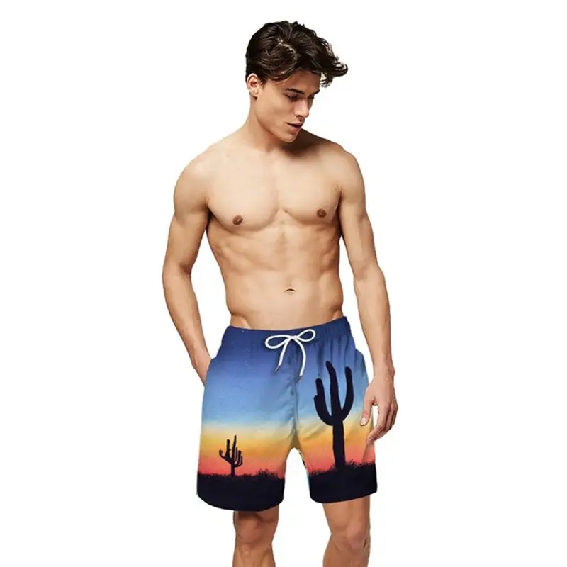 

Brand New Arrivied Summer Hot Men Surfing Beach Shorts Men Quick Dry Printing Board Shorts Swim Breathable Men's Clothing