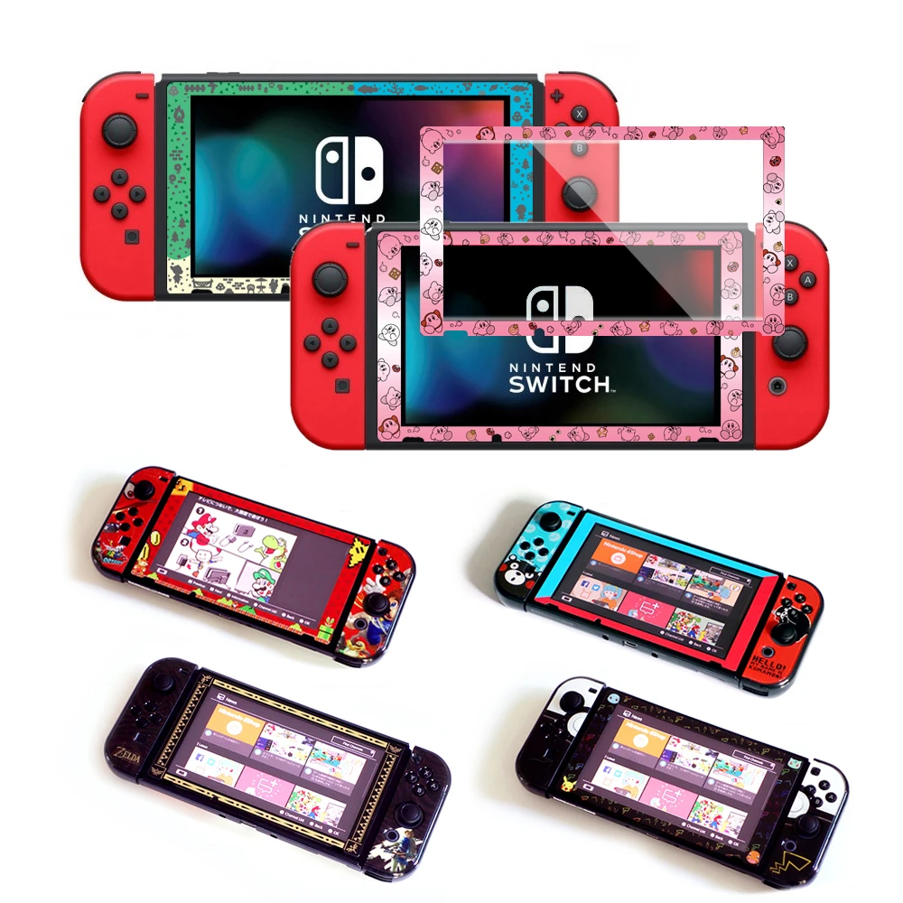 Защитная пленка для экрана с аниме консоли Nintendo Switch ультратонкая прозрачная