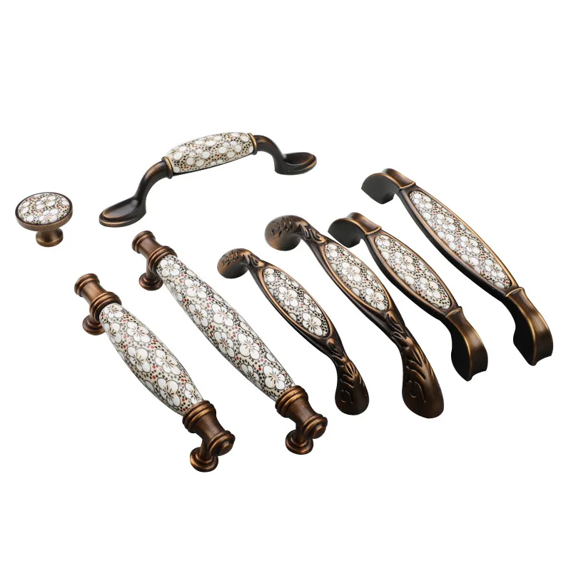 Antique Bronze Ceramic Cabinet Handles Vintage Drawer Knobs Wardrobe Door Handles European Furniture Handle Hardware
Antique Bronze Ceramic Cabinet Handles Vintage Drawer Knobs Wardrobe Door Handles European Furniture Handle Hardware