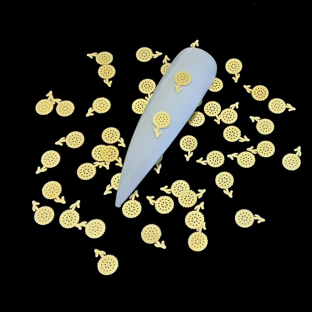100pcs Gold Flowers Metallic Nail Art Stickers Decals Leaves Metal Nail Studs Slices Thin Nail Charms DIY 3D Nail Decorations
100pcs Gold Flowers Metallic Nail Art Stickers Decals Leaves Metal Nail Studs Slices Thin Nail Charms DIY 3D Nail Decorations