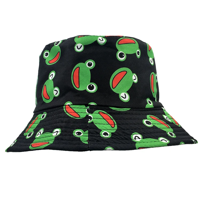 

Новая мультяшная быстрая шляпа, Панама, рыболовная Кепка, Симпатичная шапка Froggy, Мужская Женская кепка, кепка Боб, уличная шляпа от солнца и ...