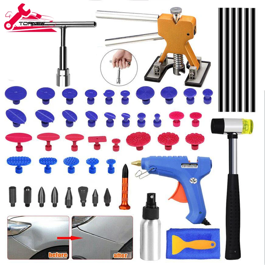 Paintless Dent Puller Golden Dent Puller Kit Dent Remover Tools with Dent Repair Tools for Car DIY Auto Body Dent Repair
Paintless Dent Puller Golden Dent Puller Kit Dent Remover Tools with Dent Repair Tools for Car DIY Auto Body Dent Repair