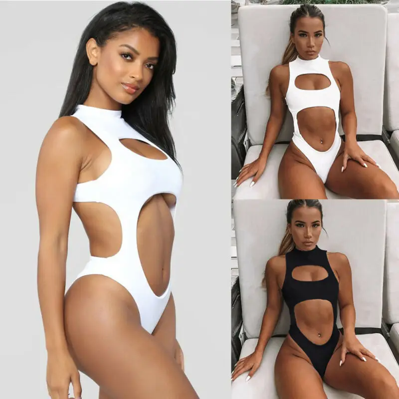 Sexy Solid One Piece Hollow Women Turtleneck Backless Swimsuit Bandage Bikini Set Swimwear Bathing Suit
Sexy Solid One Piece Hollow Women Turtleneck Backless Swimsuit Bandage Bikini Set Swimwear Bathing Suit