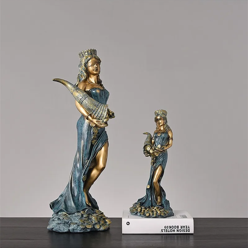 Goddess Of Fortune Art Sculpture Greek God Of Wealth And Money Figurine Statue Resin Home Decoration 33.5/60.5cm 
Goddess Of Fortune Art Sculpture Greek God Of Wealth And Money Figurine Statue Resin Home Decoration 33.5/60.5cm