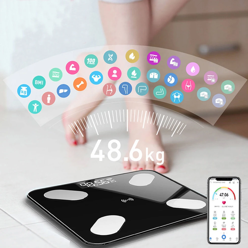 1Pc Portable Smart Battery Powered Bluetooth APP Electronic Digital Weight Balance Bathroom Body Fat Scale Easy to Operate
1Pc Portable Smart Battery Powered Bluetooth APP Electronic Digital Weight Balance Bathroom Body Fat Scale Easy to Operate