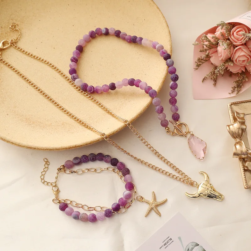 Bohemia Gold Chains Multilayers Natural Stone Beads Starfish Bracelet Pendant Necklace for Women Girls Boho Necklace Jewelry
Bohemia Gold Chains Multilayers Natural Stone Beads Starfish Bracelet Pendant Necklace for Women Girls Boho Necklace Jewelry