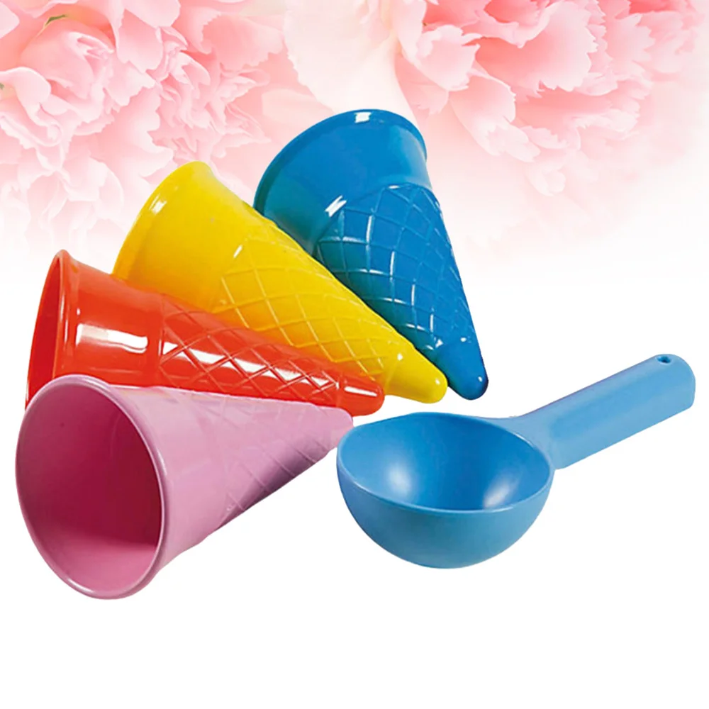 5pcs Kids Beach Toys Children Seaside Sand Ice Cream Cones and Scoop Outdoor Toys (Random Color) 
5pcs Kids Beach Toys Children Seaside Sand Ice Cream Cones and Scoop Outdoor Toys (Random Color)