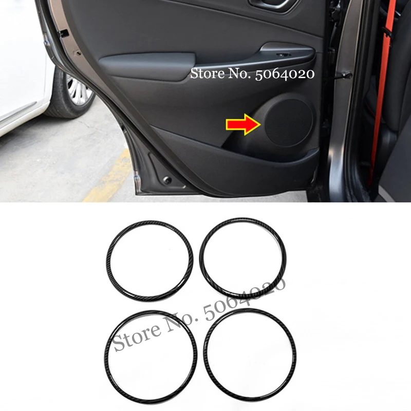 ABS углеродное волокно для Hyundai Kona Encino 2017 2019 Автомобильная дверь аудио динамик