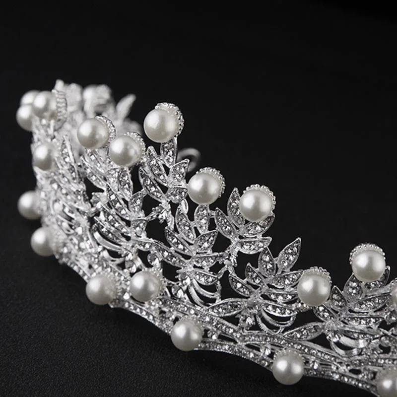 Big Silver Color Leaf Crystal Rhinestone Hair Tiara Simulated Pearl Wedding Crowns Jewelry Bridal Hair Accessories LXH
Big Silver Color Leaf Crystal Rhinestone Hair Tiara Simulated Pearl Wedding Crowns Jewelry Bridal Hair Accessories LXH