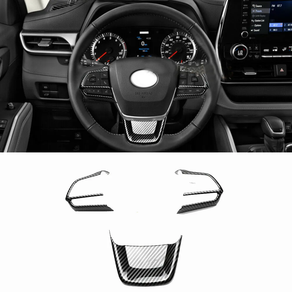 Aotu Carbon Fiber Style Steering Wheel Cover Trim Car-Styling Moulding Sticker For Toyota Highlander 2020-2022
Aotu Carbon Fiber Style Steering Wheel Cover Trim Car-Styling Moulding Sticker For Toyota Highlander 2020-2022
