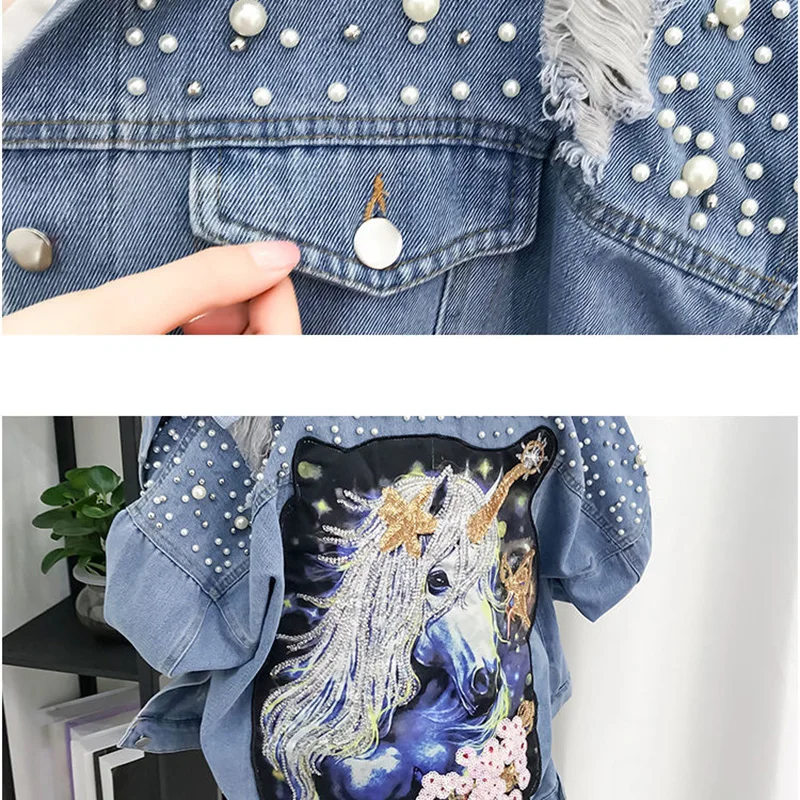 Spring Autumn Denim Jacket Women Loose Retro Nail hole Women Coat 2021 New Fashion Large size Alphabet Women Denim Jacket JK159 
Spring Autumn Denim Jacket Women Loose Retro Nail hole Women Coat 2021 New Fashion Large size Alphabet Women Denim Jacket JK159