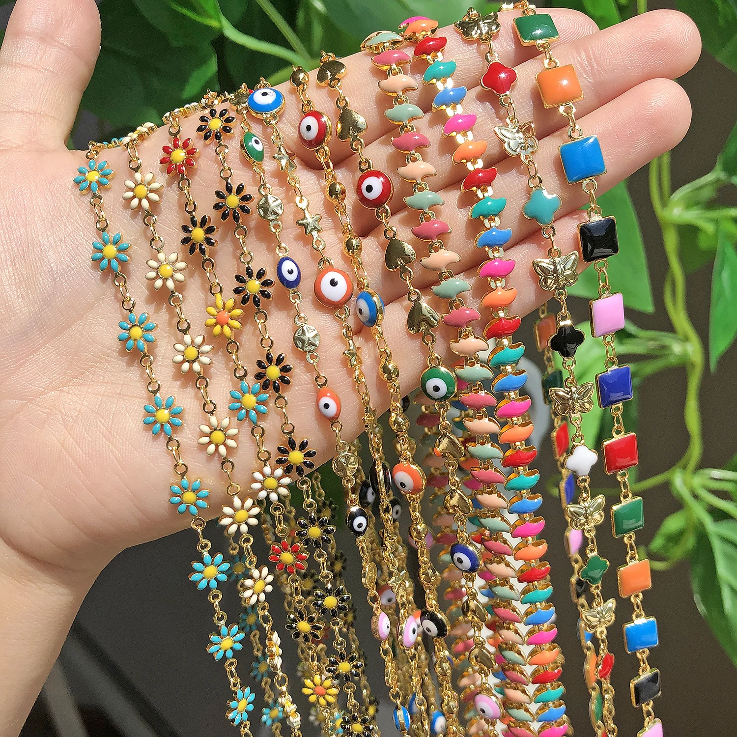 1m Gold Color Stainless Steel Daisy Flower Devil's Eyes Wire Chain for Jewelry Making Bracelets Necklace DIY Handmade Accessory
1m Gold Color Stainless Steel Daisy Flower Devil's Eyes Wire Chain for Jewelry Making Bracelets Necklace DIY Handmade Accessory