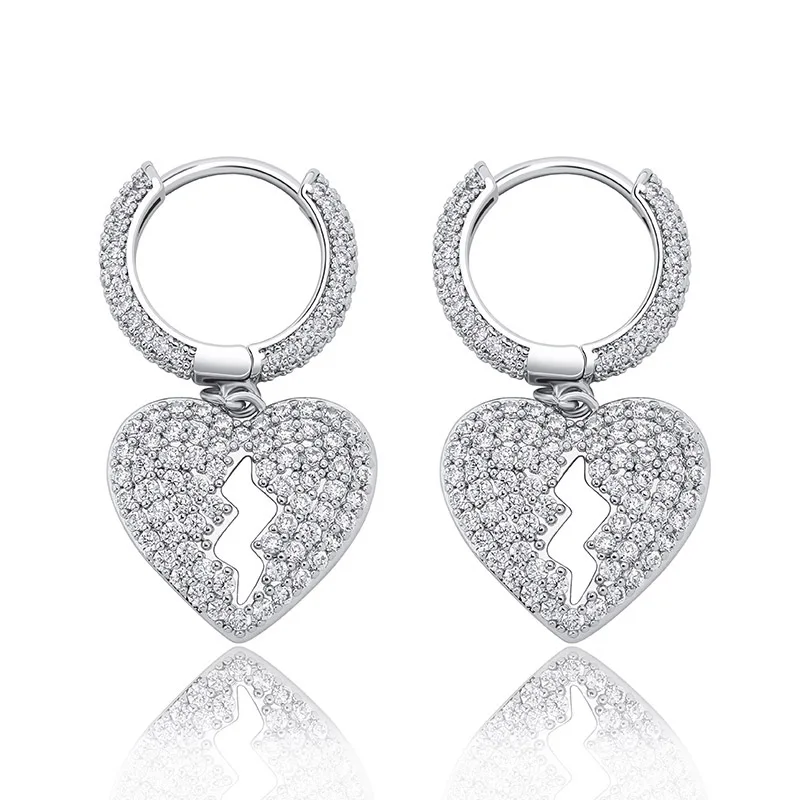 16Mm Heart Women Earrings High Quality Iced Out Cubic Zirconia Hip Hop Fashion Delicate Jewelry For Gift Gold Color
16Mm Heart Women Earrings High Quality Iced Out Cubic Zirconia Hip Hop Fashion Delicate Jewelry For Gift Gold Color