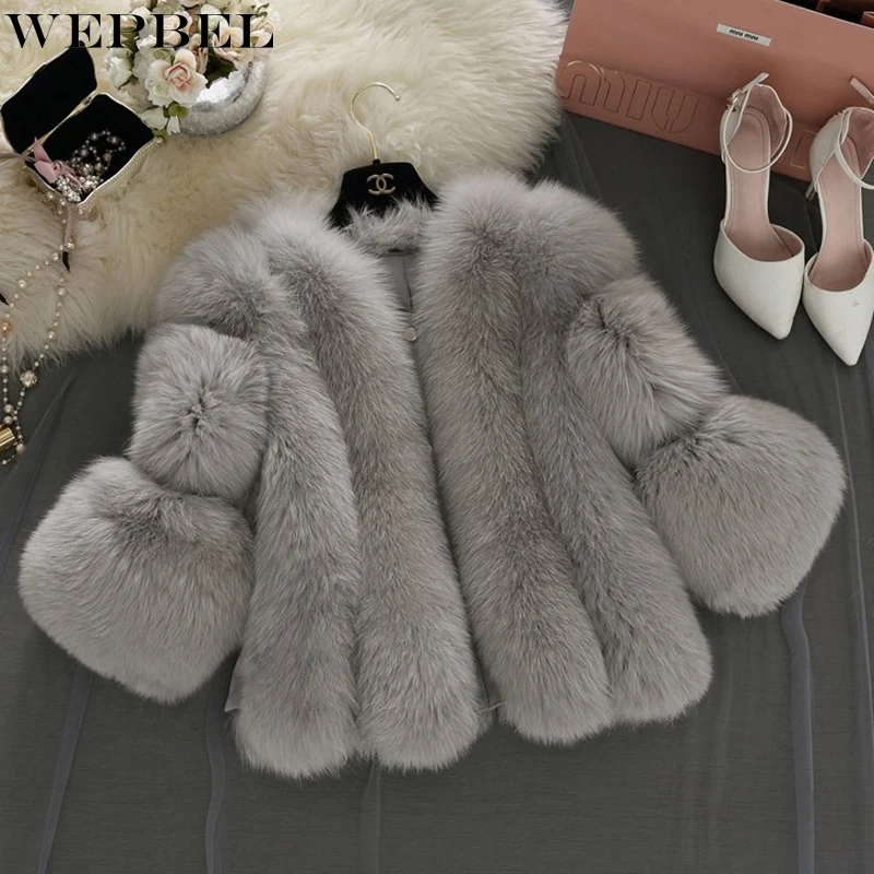 WEPBEL Women's Winter Faux Fur Coat Ladies Warm Thick Fleece Long Sleeve V Neck Jacket Outwear
WEPBEL Women's Winter Faux Fur Coat Ladies Warm Thick Fleece Long Sleeve V Neck Jacket Outwear