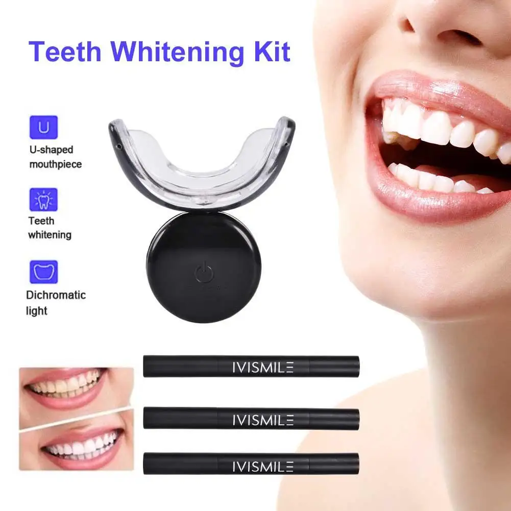 Dental Bleaching Teeth Whitening Kit with Teeth Whitening LED Accelerator Light Peroxide Gel Pen Tooth Whitener Dental Tools
Dental Bleaching Teeth Whitening Kit with Teeth Whitening LED Accelerator Light Peroxide Gel Pen Tooth Whitener Dental Tools