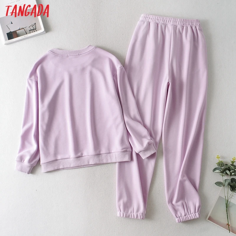 Tangada 2020 Women tracksuit female sets oversized cotton suit 2 pieces sets solid purple hoodies sweatshirt pants suits JA514
Tangada 2020 Women tracksuit female sets oversized cotton suit 2 pieces sets solid purple hoodies sweatshirt pants suits JA514