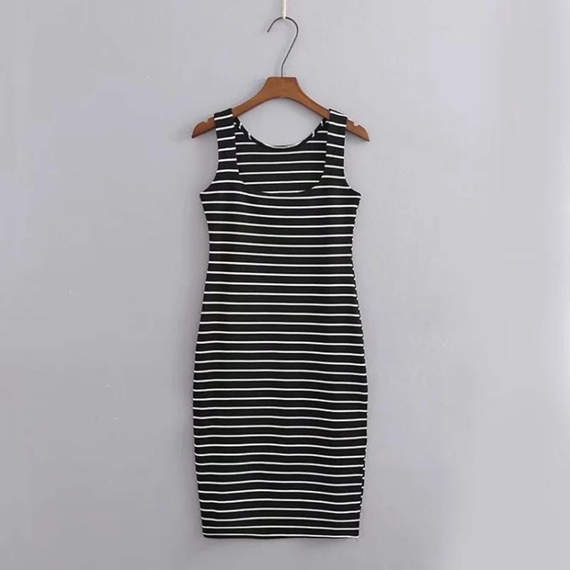 2021 Sexy Slim Slit Skirt Striped Vest All-match Slim Slimming Sleeveless Dress Women Harajuku Dresses
2021 Sexy Slim Slit Skirt Striped Vest All-match Slim Slimming Sleeveless Dress Women Harajuku Dresses