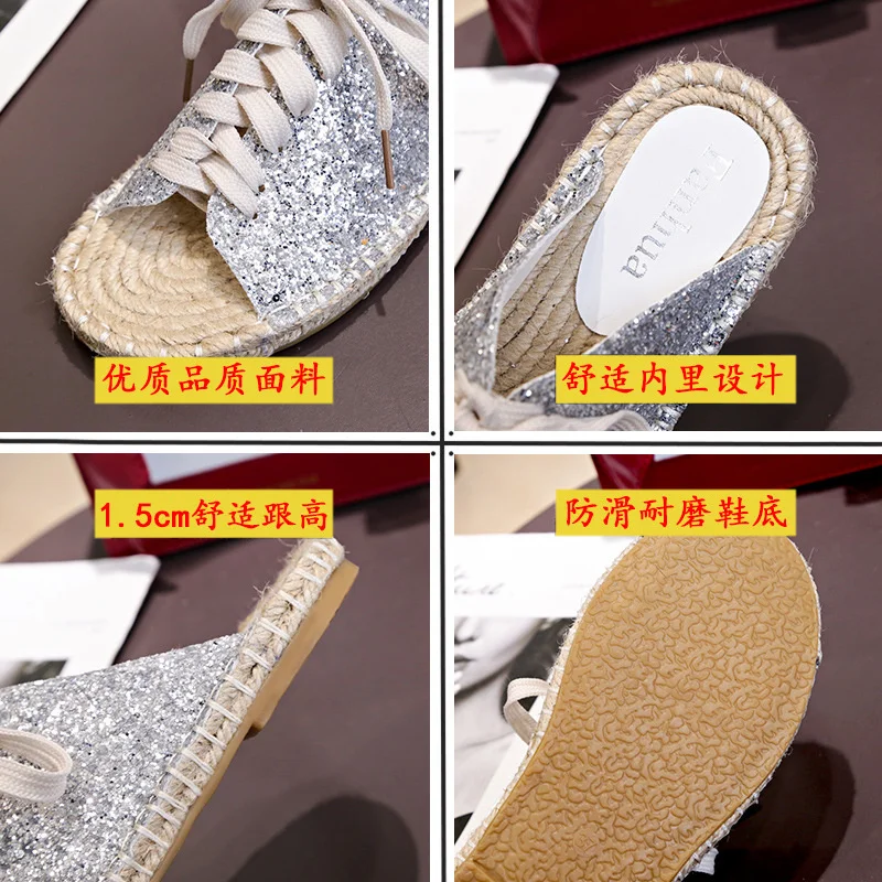 Spring 2019 new Korean flat bottom fashion versatile student chic lace up slippers
Spring 2019 new Korean flat bottom fashion versatile student chic lace up slippers
