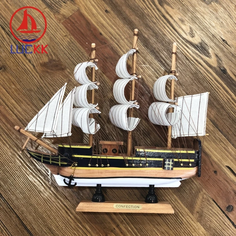 LUCKK 24CM Mediterranean Wooden Sailboat Figurine Retro Black Simulation Model Wood Crafts Vintage Ornament Room DecorFurnishing
LUCKK 24CM Mediterranean Wooden Sailboat Figurine Retro Black Simulation Model Wood Crafts Vintage Ornament Room DecorFurnishing