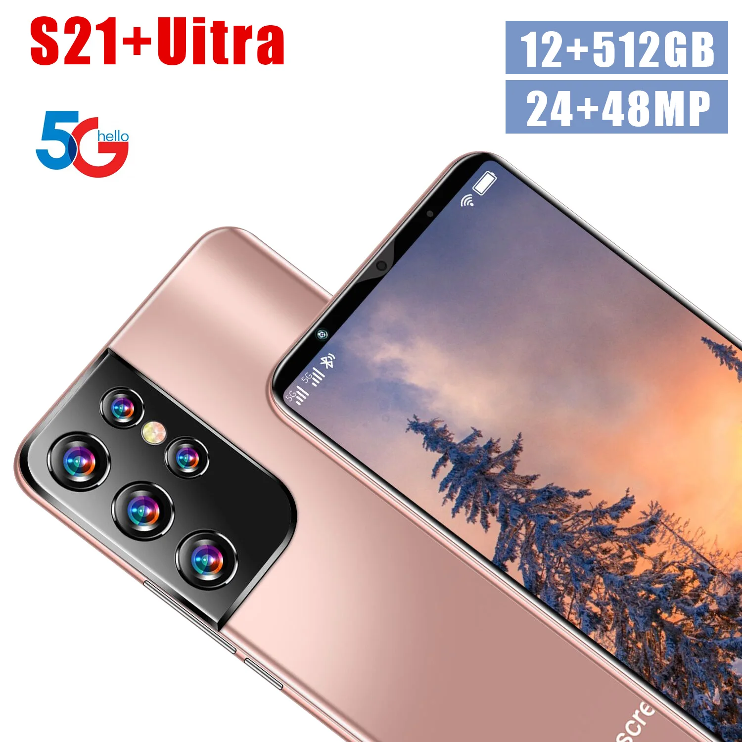 Global S21+ Uitra 6.38 Inch HD+ 12GB+512GB 24MP+48MP Smartphone 5G 10 Core MT6889 1080*2320 5000 MAH Android10.0 Dual SIM Card
Global S21+ Uitra 6.38 Inch HD+ 12GB+512GB 24MP+48MP Smartphone 5G 10 Core MT6889 1080*2320 5000 MAH Android10.0 Dual SIM Card