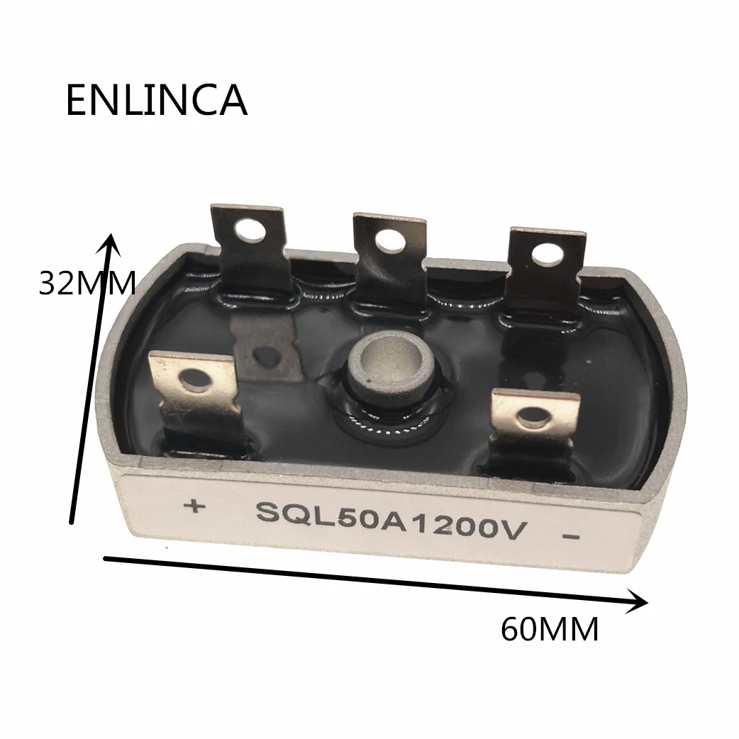 Оригинальный 50A 1200V Алюминиевый металлический чехол 3 фазы диодный мост