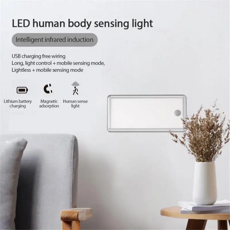 LED Motion Sensor Night Light Charging Human Body Induction Night Lamp IR Sensor for Wardrobe Cabinet Closet Stairs Kitchen Lamp
LED Motion Sensor Night Light Charging Human Body Induction Night Lamp IR Sensor for Wardrobe Cabinet Closet Stairs Kitchen Lamp