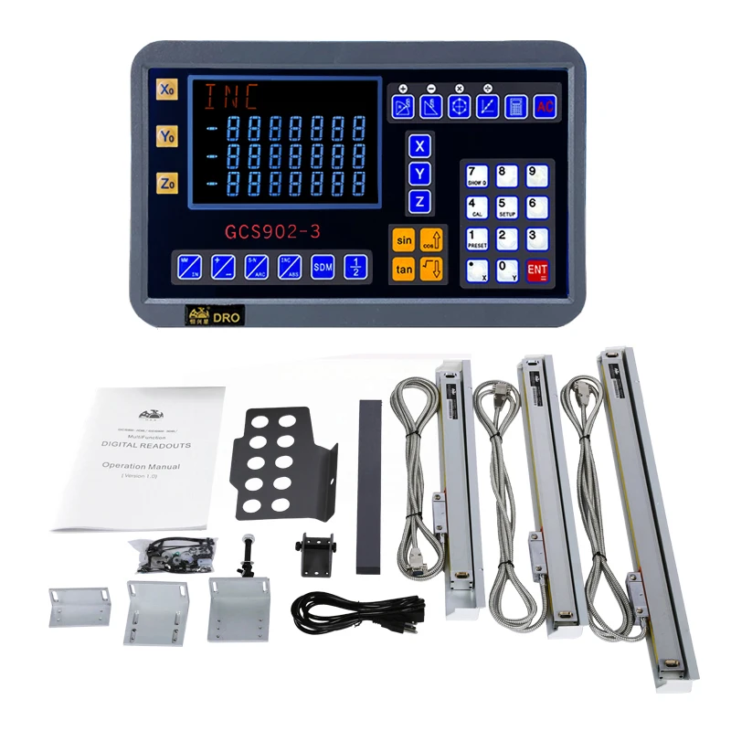 HXX 3 Axis LCD DRO Glass Ruler Complete Set Level Digital Readout Display Linear Scale Optical Line 50mm to 1000mm Lathe Drill 
HXX 3 Axis LCD DRO Glass Ruler Complete Set Level Digital Readout Display Linear Scale Optical Line 50mm to 1000mm Lathe Drill