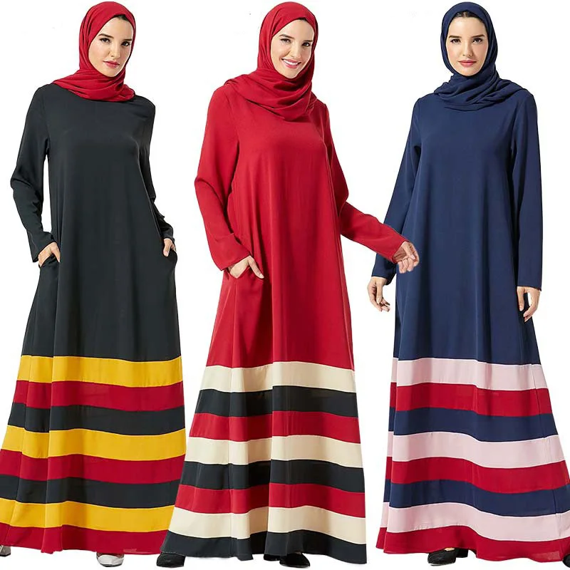 Turkey Big Swing Maxi Hijab Dress Women Striped Muslim Dresses Pockets Vestidos Kaftan Abaya Dubai Sport Islamic Clothing Elbise
Turkey Big Swing Maxi Hijab Dress Women Striped Muslim Dresses Pockets Vestidos Kaftan Abaya Dubai Sport Islamic Clothing Elbise