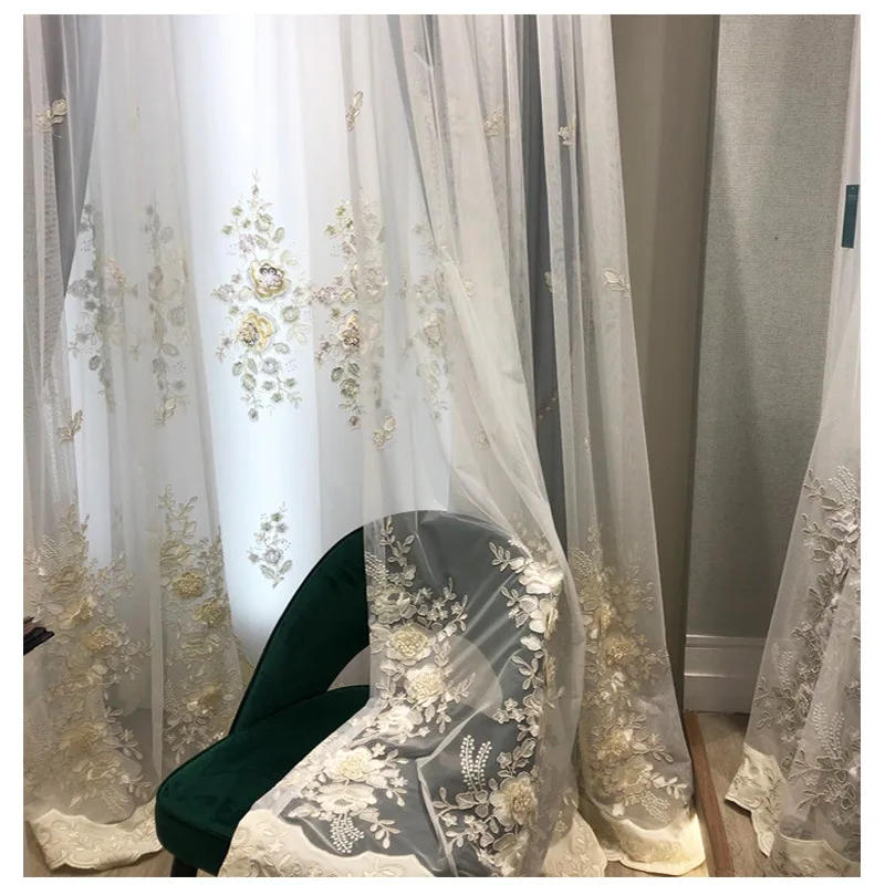 New European-style Curtains for Living Dining Room Bedroom Fresh and Elegant Velvet Embroidered Tulle Net Red Burst Screens
New European-style Curtains for Living Dining Room Bedroom Fresh and Elegant Velvet Embroidered Tulle Net Red Burst Screens