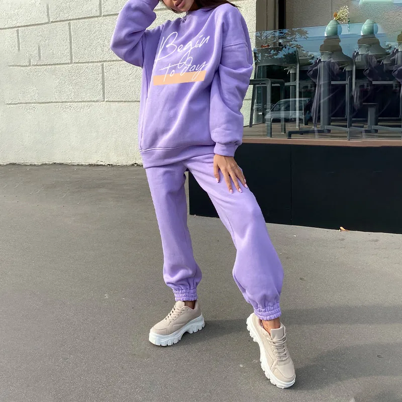 Letter Printed Women's Tracksuit Hoodies Hooded Oversize Long Sleeve Fleece Suit 2 Piece Set Female 2021 Sport Pants Lady Set
Letter Printed Women's Tracksuit Hoodies Hooded Oversize Long Sleeve Fleece Suit 2 Piece Set Female 2021 Sport Pants Lady Set