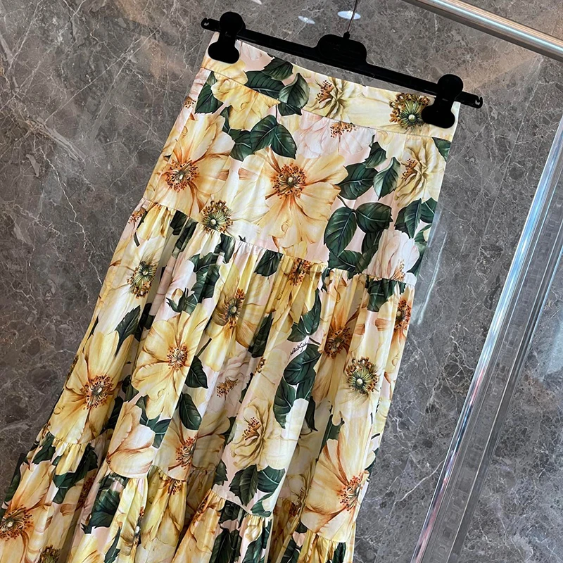 Elegant Long Skirt For Women Spring High Waist Floral Print Skirt Female New Fashion Women Skirt
Elegant Long Skirt For Women Spring High Waist Floral Print Skirt Female New Fashion Women Skirt