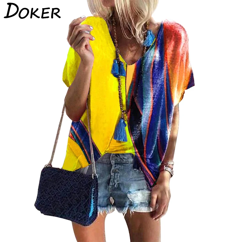 Contrasting Color Patchwork O Neck Short Sleeve Women T Shirt Casual Loose Plus Size Streetwear Ladies Tops
Contrasting Color Patchwork O Neck Short Sleeve Women T Shirt Casual Loose Plus Size Streetwear Ladies Tops